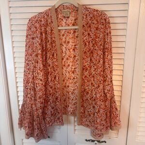 NALINI Womens Floral Open Front One Size Kimono